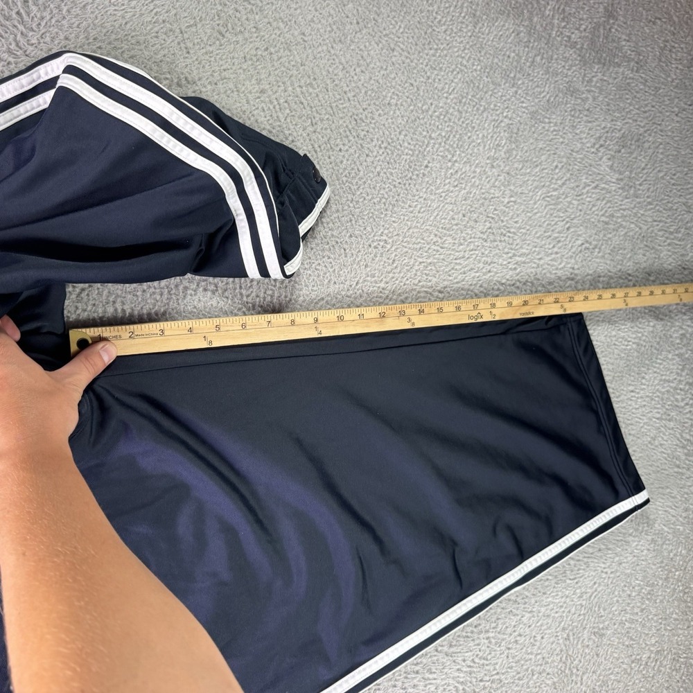 Adidas Breakaway Snap Pants Mens XL Blue Trefoil Striped Baggy Hemmed 36x24 - Picture 4 of 12